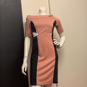 Sexy Secretery Vintage Style Pink Dress